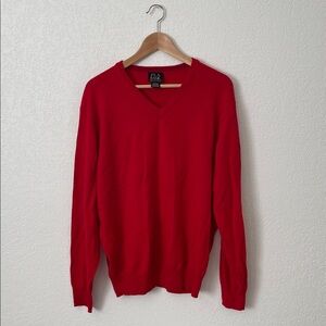 Jos. A. Bank Red Merino Wool Sweater